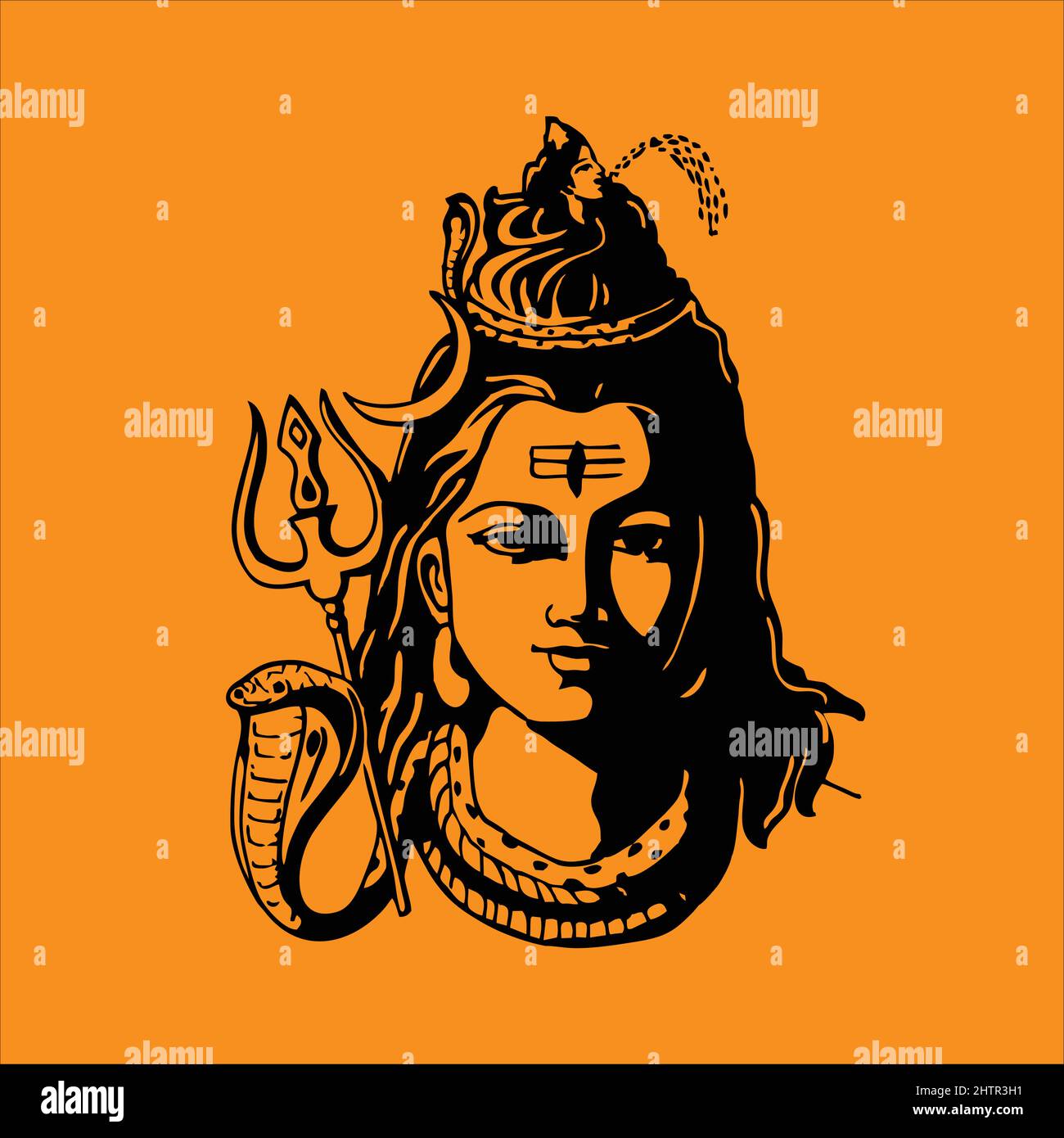 lord shiv shankar silhouette de fond pour maha shivratri Illustration de Vecteur