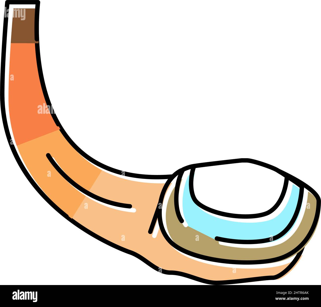 illustration vectorielle d'icône de couleur de palourdes du pacifique de geoduck Illustration de Vecteur