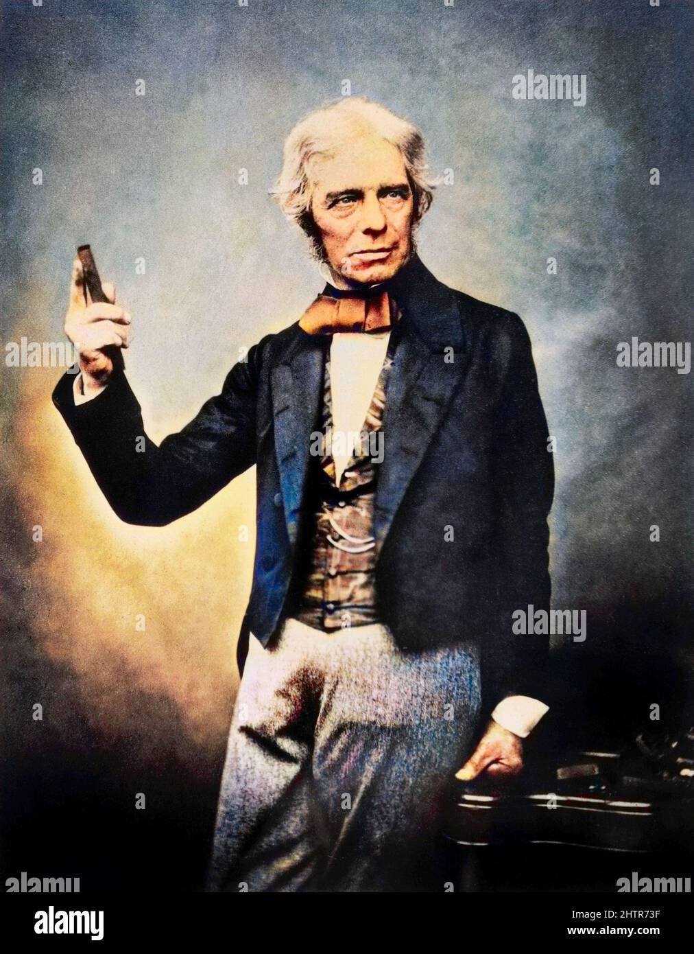 Portrait de Michael Faraday (1791-1867), chimiste et physique anglais. Banque D'Images