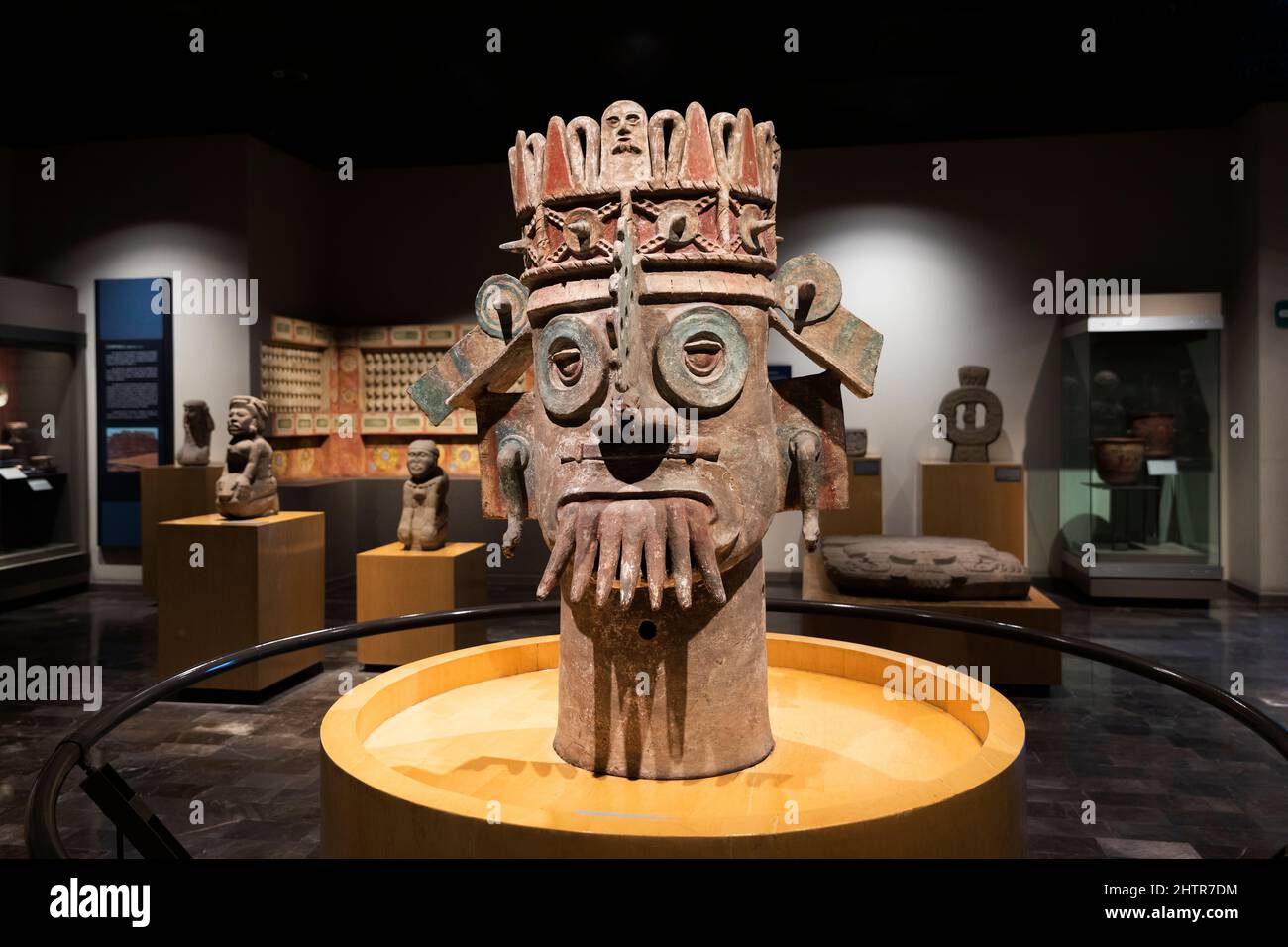 Dios del Agua, God of Water, 900-1500 dc, Musée national d'anthropologie. Mexico. Mexique. Banque D'Images