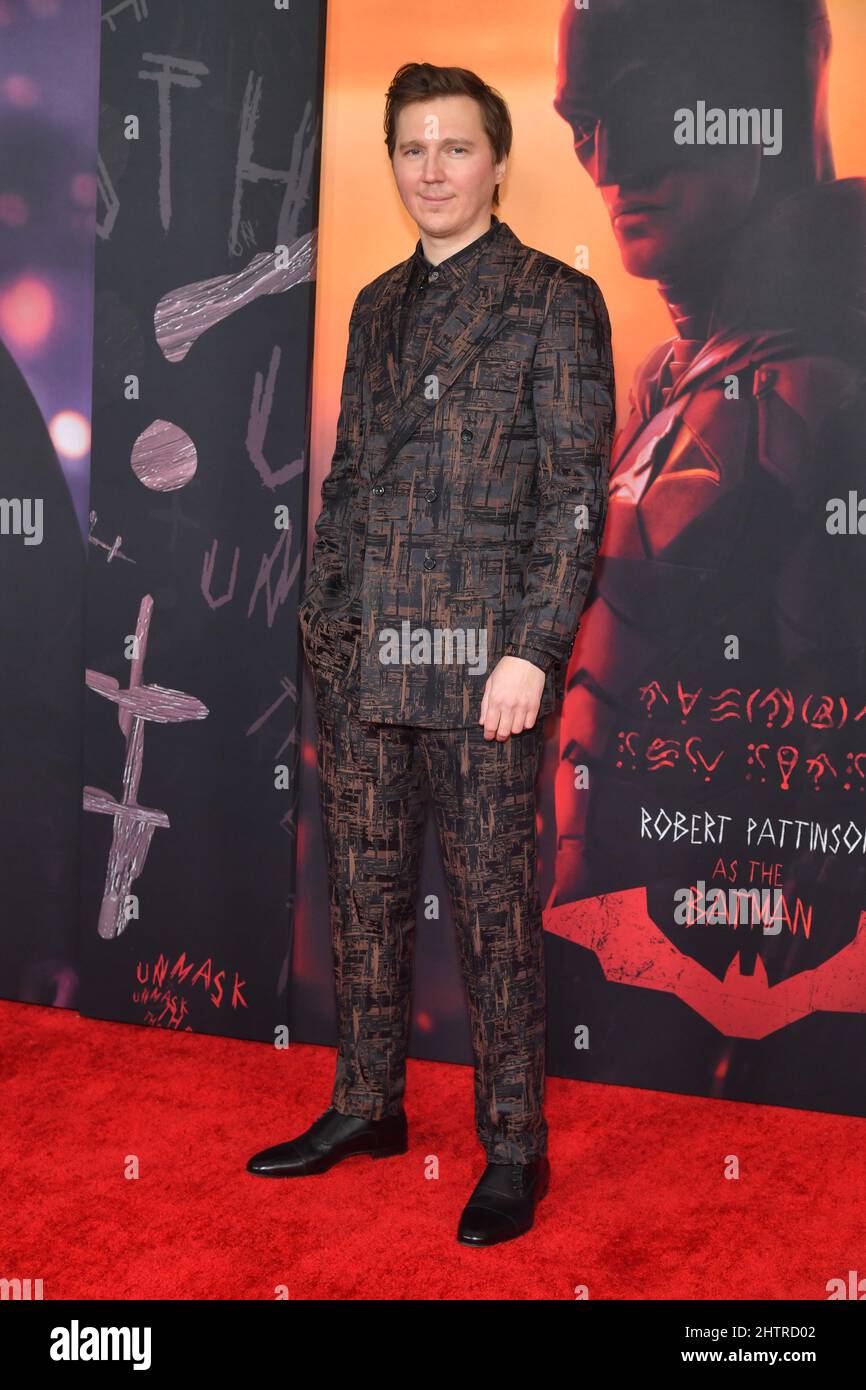 Paul Dano participe à la première mondiale « The Batman » le 01 mars 2022 à New York. Banque D'Images
