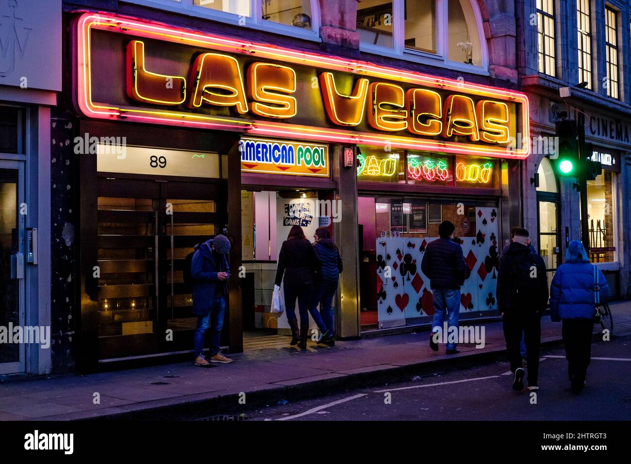 Salle de jeux d'arcade de Las Vegas, Wardour Street, Soho, Londres, Royaume-Uni. Banque D'Images