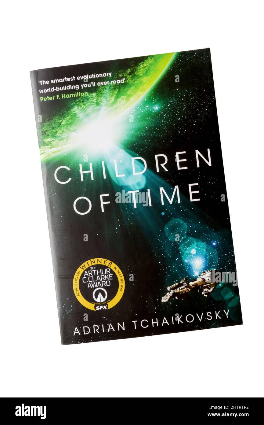 Children of Time par Adrian Tchaïkovsky a été publié pour la première fois en 2015. A reçu le prix Arthur C. Clarke pour la meilleure science-fiction de l'année en 2016. Banque D'Images