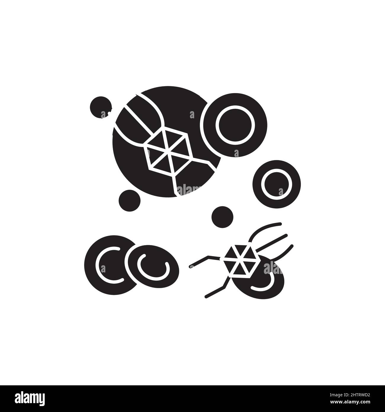 Icône de la ligne de couleur de la chirurgie de Nanorobot.Pictogramme pour page Web, application mobile, Promo. Illustration de Vecteur