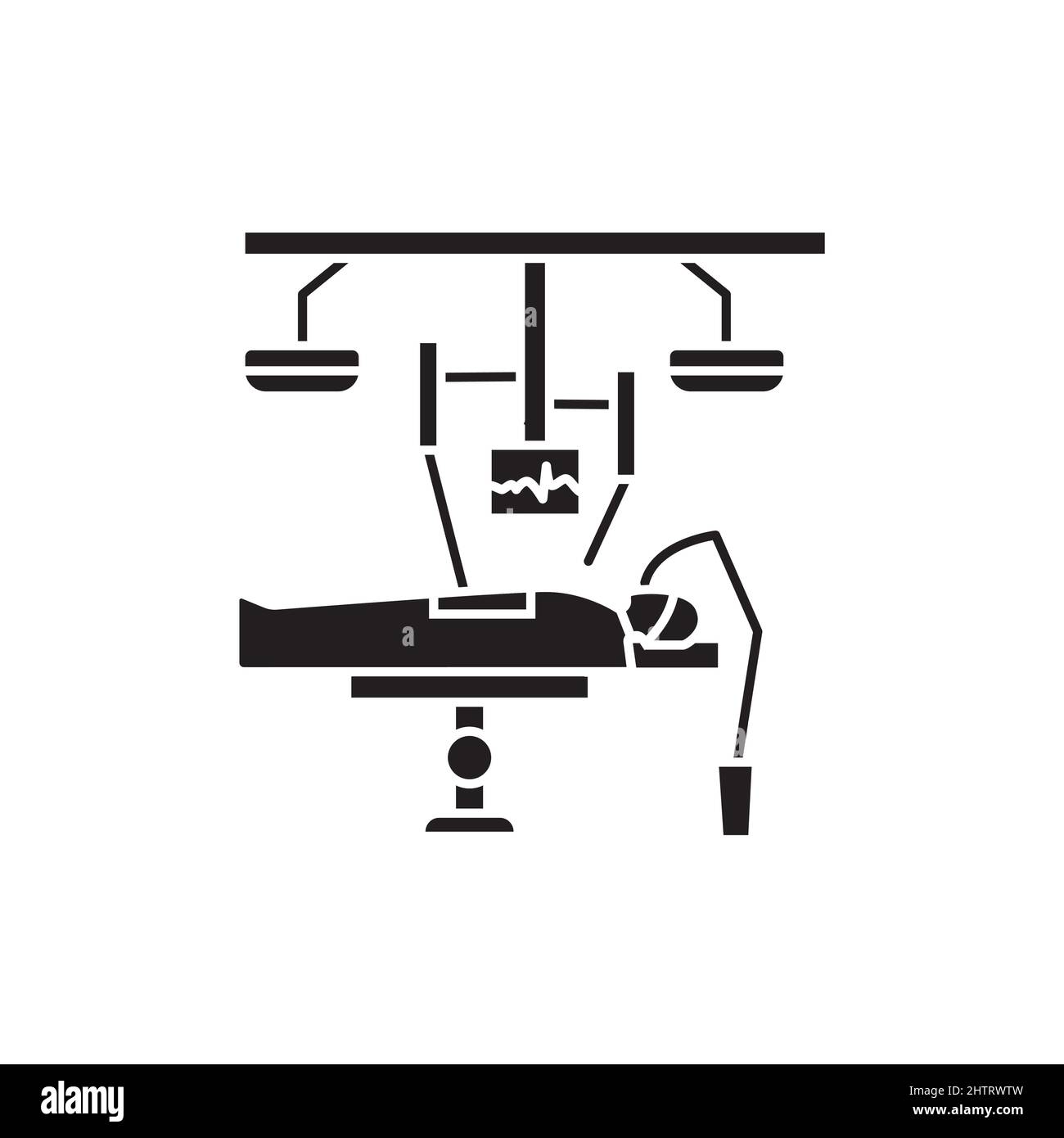 Icône de la ligne de couleur de chirurgie robotique.Pictogramme pour page Web, application mobile, Promo. Illustration de Vecteur