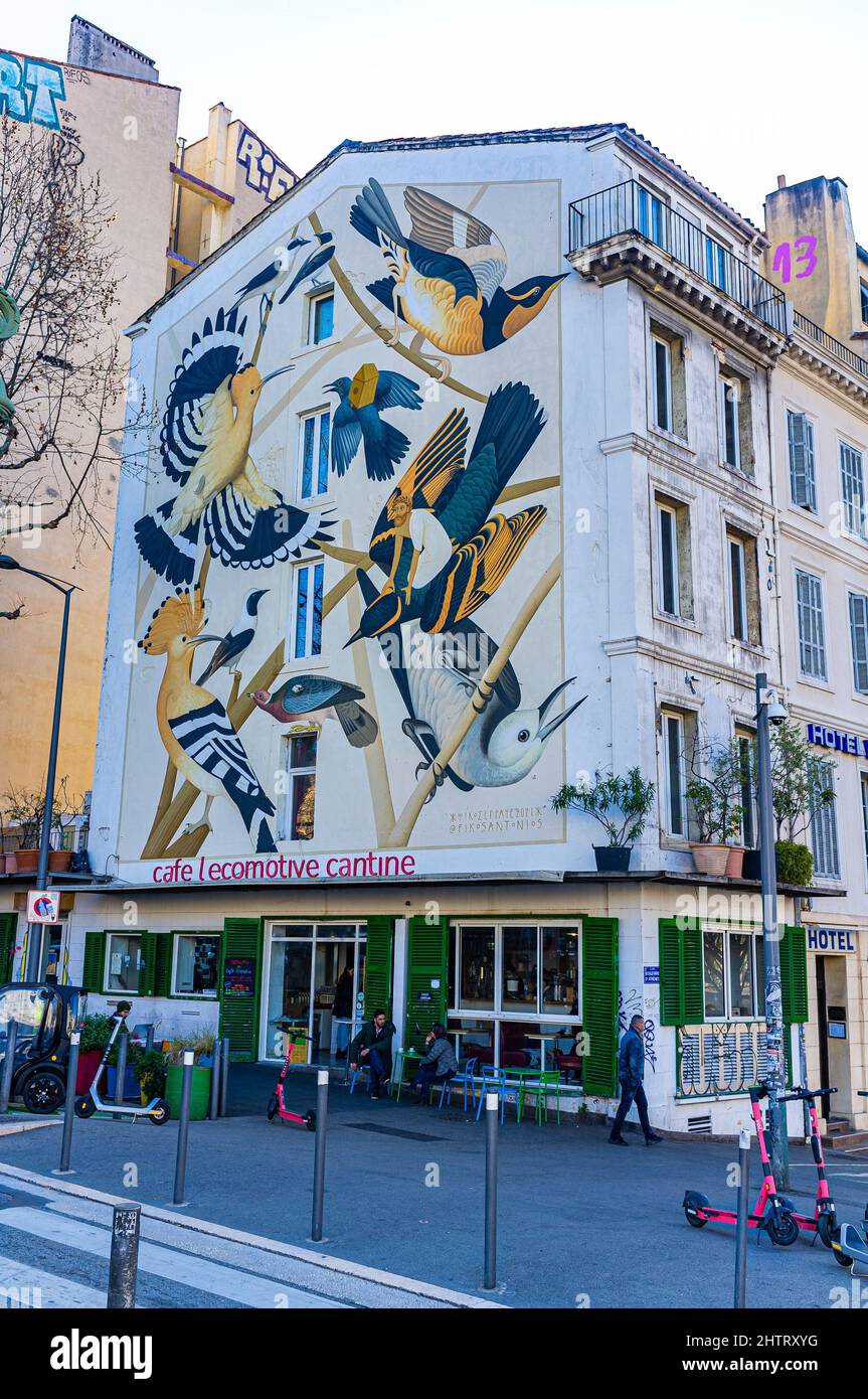 MARSEILLE ST CHARLES, L'ECOMOTIVE, BDR FRANCE 13 Banque D'Images