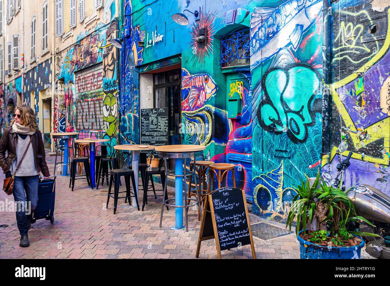MARSEILLE, COURS JULIEN, LA PLAINE, BDR FRANCE 13 Banque D'Images