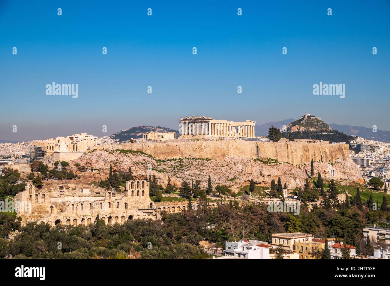 Le Parthénon et l'Acropole d'Athènes, Grèce Banque D'Images