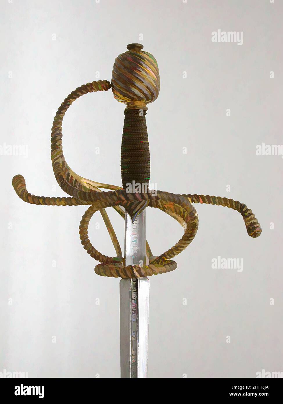 Art inspiré par Rapier et en mariage avec Dagger, ca. 1580, Toledo, allemand ; lame de rapier, espagnol, Toledo, acier, or, fil de cuivre, bois, Velours, L. 48 3/4 po (123,8 cm) ; avec 8 1/2 po (21,6 cm) ; D. 5 po (12,7 cm) ; poids 3 lb 5 oz (1507 g), Swords, oeuvres classiques modernisées par Artotop avec une touche de modernité. Formes, couleur et valeur, impact visuel accrocheur sur l'art émotions par la liberté d'œuvres d'art d'une manière contemporaine. Un message intemporel qui cherche une nouvelle direction créative. Artistes qui se tournent vers le support numérique et créent le NFT Artotop Banque D'Images