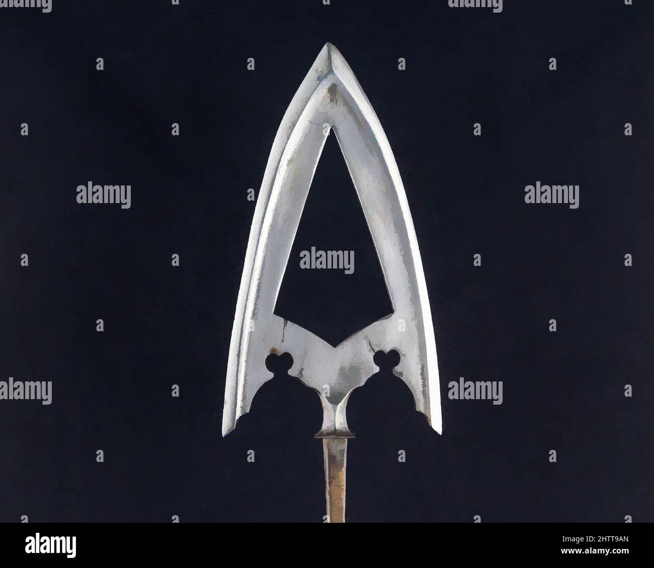 Art inspiré par Arrowhead (Yanonē), 18th siècle, japonais, acier, L. 10 1/4 po. (26 cm) ; L. de la tête 4 po. (10,2 cm) ; avec 2 1/4 po (5,7 cm) ; poids 1,7 oz (48,2 g), matériel de tir à l'arc - pointes de flèches, oeuvres classiques modernisées par Artotop avec un peu de modernité. Formes, couleur et valeur, impact visuel accrocheur sur l'art émotions par la liberté d'œuvres d'art d'une manière contemporaine. Un message intemporel qui cherche une nouvelle direction créative. Artistes qui se tournent vers le support numérique et créent le NFT Artotop Banque D'Images