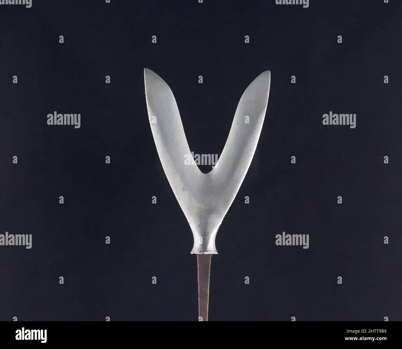 Art inspiré par Arrowhead (Yanonē), 18th siècle, japonais, acier, L. 8 3/4 po. (22,2 cm) ; L. de la tête 3 1/8 po. (7,9 cm) ; avec 2 1/8 po (5,4 cm) ; poids 1,8 oz (51 g), matériel de tir à l'arc - pointes de flèches, oeuvres classiques modernisées par Artotop avec un peu de modernité. Formes, couleur et valeur, impact visuel accrocheur sur l'art émotions par la liberté d'œuvres d'art d'une manière contemporaine. Un message intemporel qui cherche une nouvelle direction créative. Artistes qui se tournent vers le support numérique et créent le NFT Artotop Banque D'Images