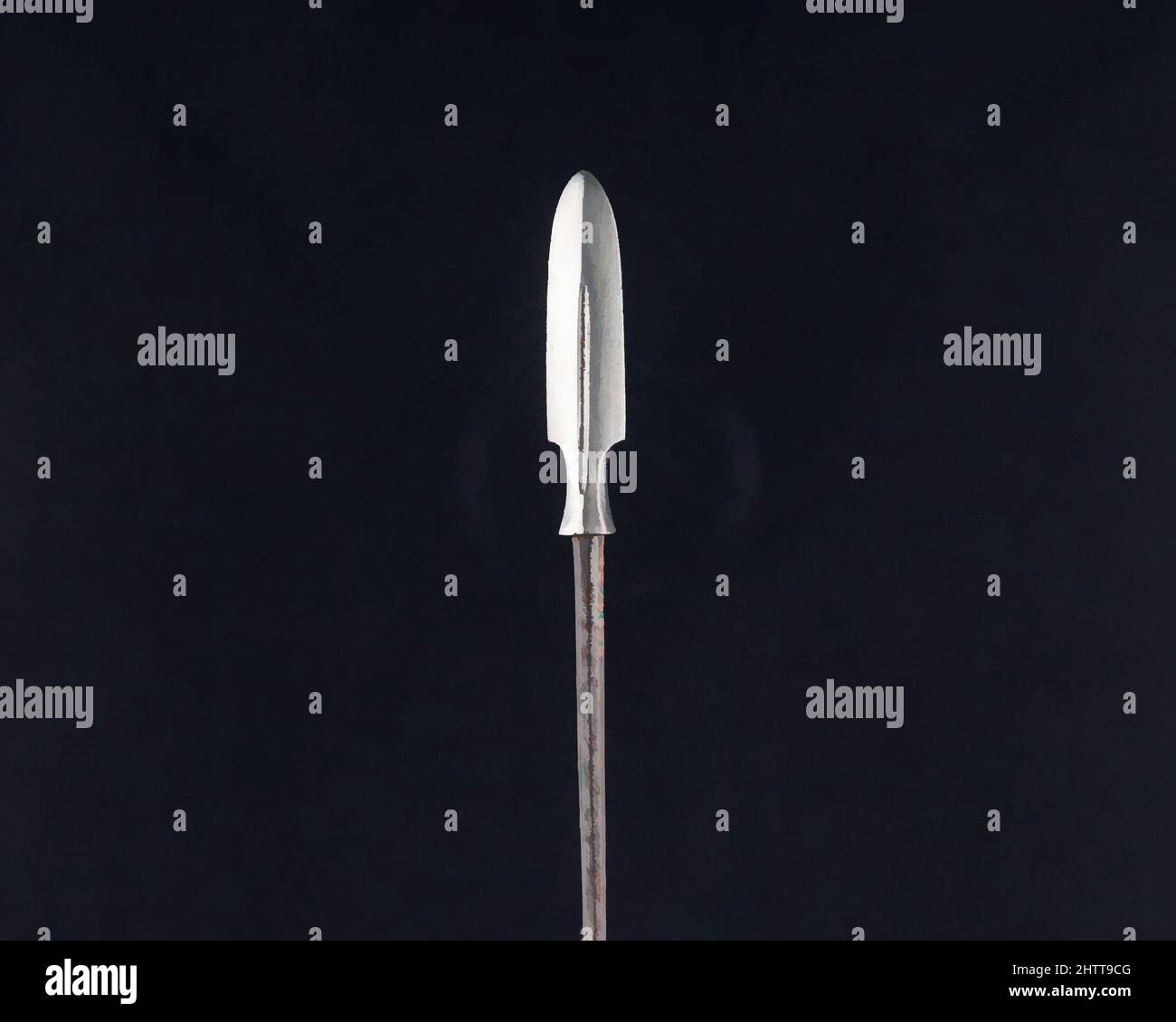 Art inspiré par Arrowhead (Yanonē), 18th Century, japonais, Steel, L. 7 1/4 po (18,5 cm); L. de la tête 2 po. (5,1 cm) ; avec 1/2 po (1,3 cm) ; poids 0,7 oz (19,8 g), matériel de tir à l'arc - pointes de flèches, oeuvres classiques modernisées par Artotop avec un peu de modernité. Formes, couleur et valeur, impact visuel accrocheur sur l'art émotions par la liberté d'œuvres d'art d'une manière contemporaine. Un message intemporel qui cherche une nouvelle direction créative. Artistes qui se tournent vers le support numérique et créent le NFT Artotop Banque D'Images