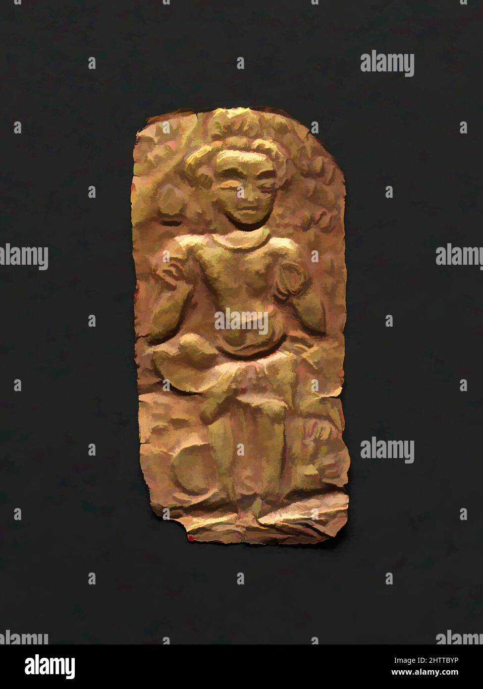 Art inspiré par la Bodhisattva debout, période mon-Dvaravati, 8th siècle, Thaïlande, feuille d'or, H. 3 1/8 po (7,9 cm), Sculpture, oeuvres classiques modernisées par Artotop avec une touche de modernité. Formes, couleur et valeur, impact visuel accrocheur sur l'art émotions par la liberté d'œuvres d'art d'une manière contemporaine. Un message intemporel qui cherche une nouvelle direction créative. Artistes qui se tournent vers le support numérique et créent le NFT Artotop Banque D'Images