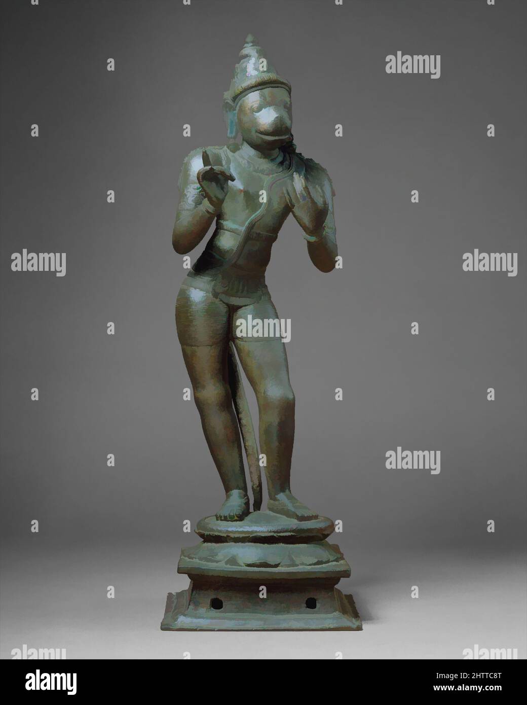 Art inspiré par Hanuman conversing, période Chola (880–1279), 11th siècle, Inde (Tamil Nadu), alliage de cuivre, H. 25 3/8 po (64,5 cm) ; avec 7 1/4 po (18,4 cm), Sculpture, Hanuman, conseiller du roi Sugriva du clan des grands singes, est l'une des divinités hindoues les plus attrayantes. Son courage, les œuvres classiques modernisées par Artotop avec une touche de modernité. Formes, couleur et valeur, impact visuel accrocheur sur l'art émotions par la liberté d'œuvres d'art d'une manière contemporaine. Un message intemporel qui cherche une nouvelle direction créative. Artistes qui se tournent vers le support numérique et créent le NFT Artotop Banque D'Images