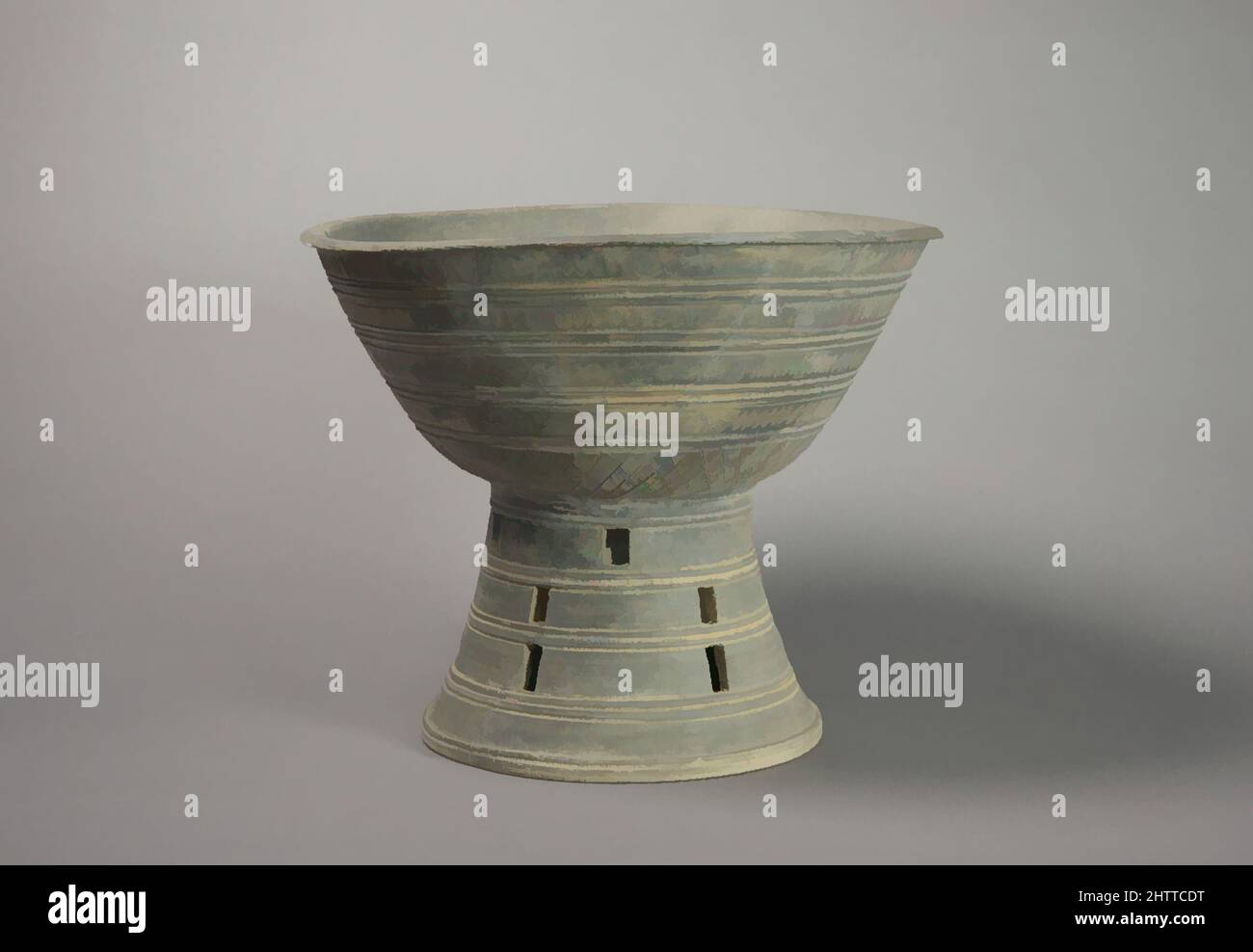 Art inspiré par le socle en forme de bol, Silla Kingdom (57 B.C.–A.D. 676), 5th–6th siècle, Corée, poterie à feu élevé, H. 14 po (35,6 cm), céramique, œuvres classiques modernisées par Artotop avec une touche de modernité. Formes, couleur et valeur, impact visuel accrocheur sur l'art émotions par la liberté d'œuvres d'art d'une manière contemporaine. Un message intemporel qui cherche une nouvelle direction créative. Artistes qui se tournent vers le support numérique et créent le NFT Artotop Banque D'Images