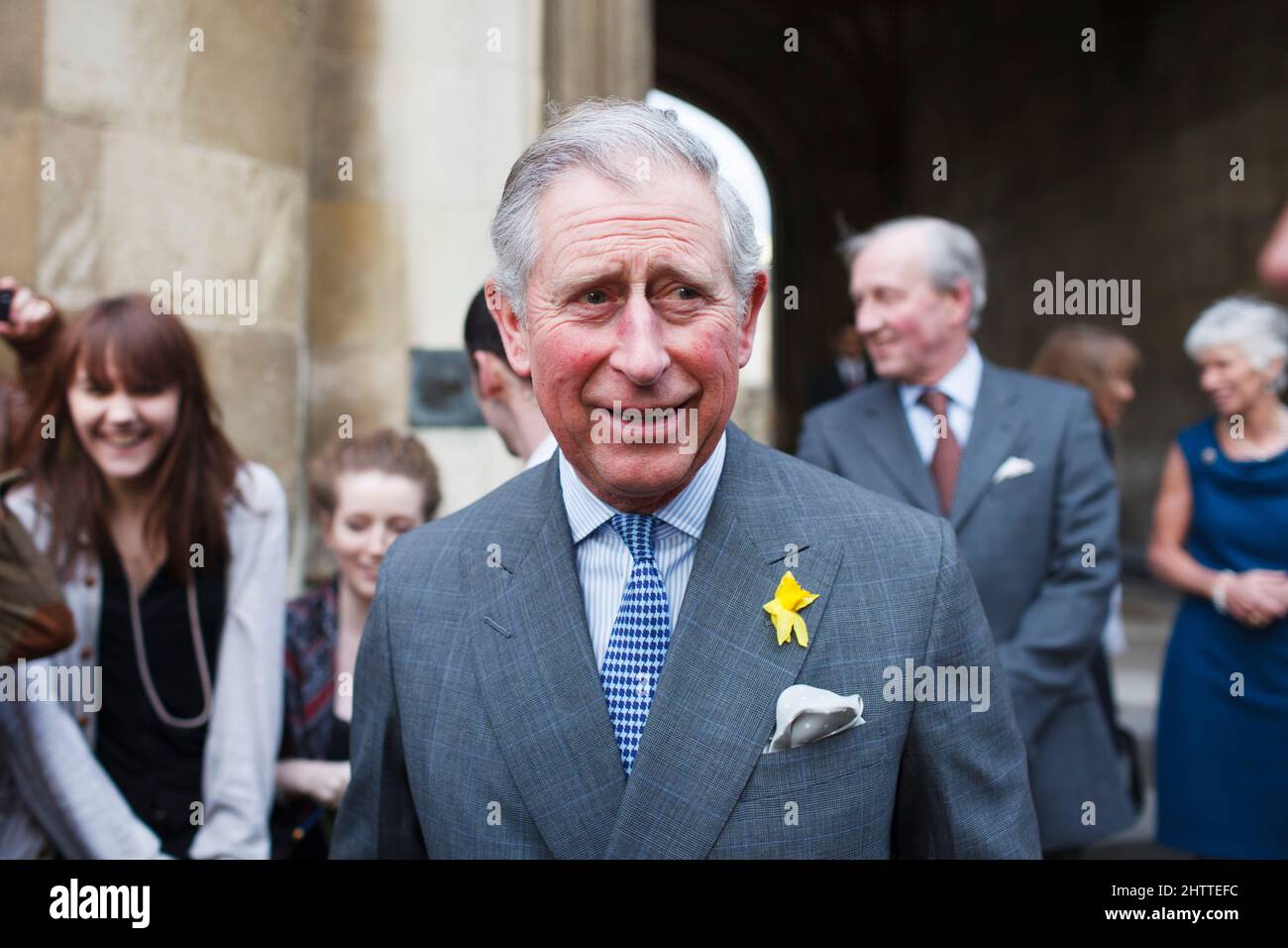 Le Prince Charles visite le Corpus Christi College le 14th mars 2011 à Cambridge, en Angleterre, au Royaume-Uni Banque D'Images