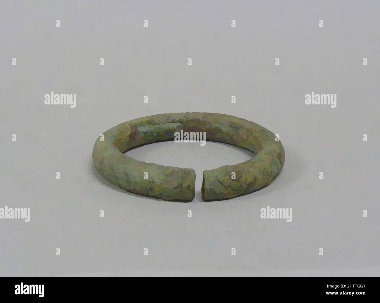 Art inspiré par Bracelet, 500 B.C.–A.D. 300, Thaïlande, Bronze, Diam. 2 7/8 po (7,3 cm), Metalwork, oeuvres classiques modernisées par Artotop avec une touche de modernité. Formes, couleur et valeur, impact visuel accrocheur sur l'art émotions par la liberté d'œuvres d'art d'une manière contemporaine. Un message intemporel qui cherche une nouvelle direction créative. Artistes qui se tournent vers le support numérique et créent le NFT Artotop Banque D'Images