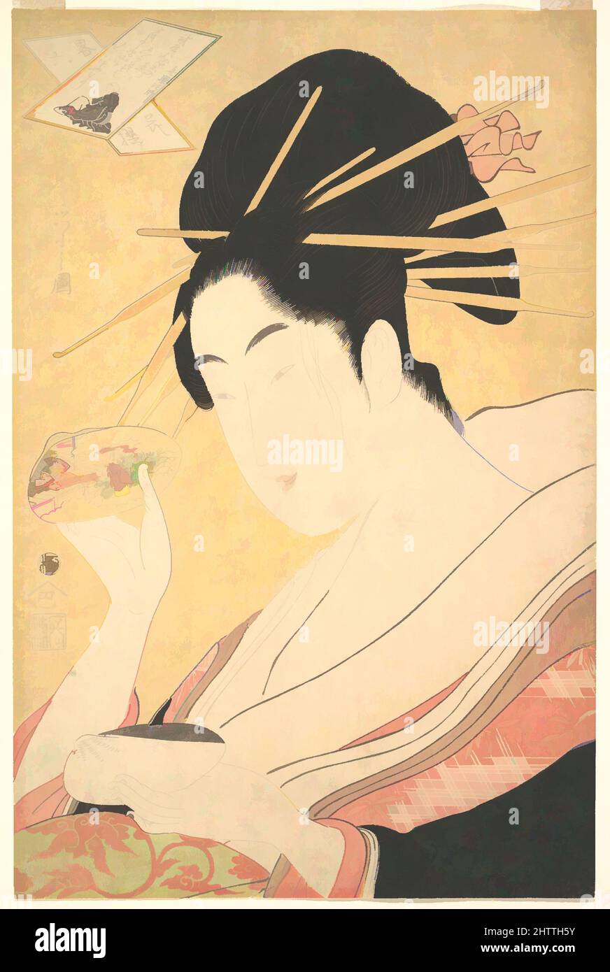 Art inspiré par Matching Shells (Kaiawase), de la série six Immortal Poets in Modern Guise (Yatsushi Rokkasen), 「畧六花撰」, période Edo (1615–1868), ca. 1796–98, Japon, impression polychrome sur bois ; encre et couleur sur papier, 14 15/16 x 9 3/4 po. (37,9 x 24,8 cm), estampes, Chōbunsai Eishi (, oeuvres classiques modernisées par Artotop avec une touche de modernité. Formes, couleur et valeur, impact visuel accrocheur sur l'art émotions par la liberté d'œuvres d'art d'une manière contemporaine. Un message intemporel qui cherche une nouvelle direction créative. Artistes qui se tournent vers le support numérique et créent le NFT Artotop Banque D'Images