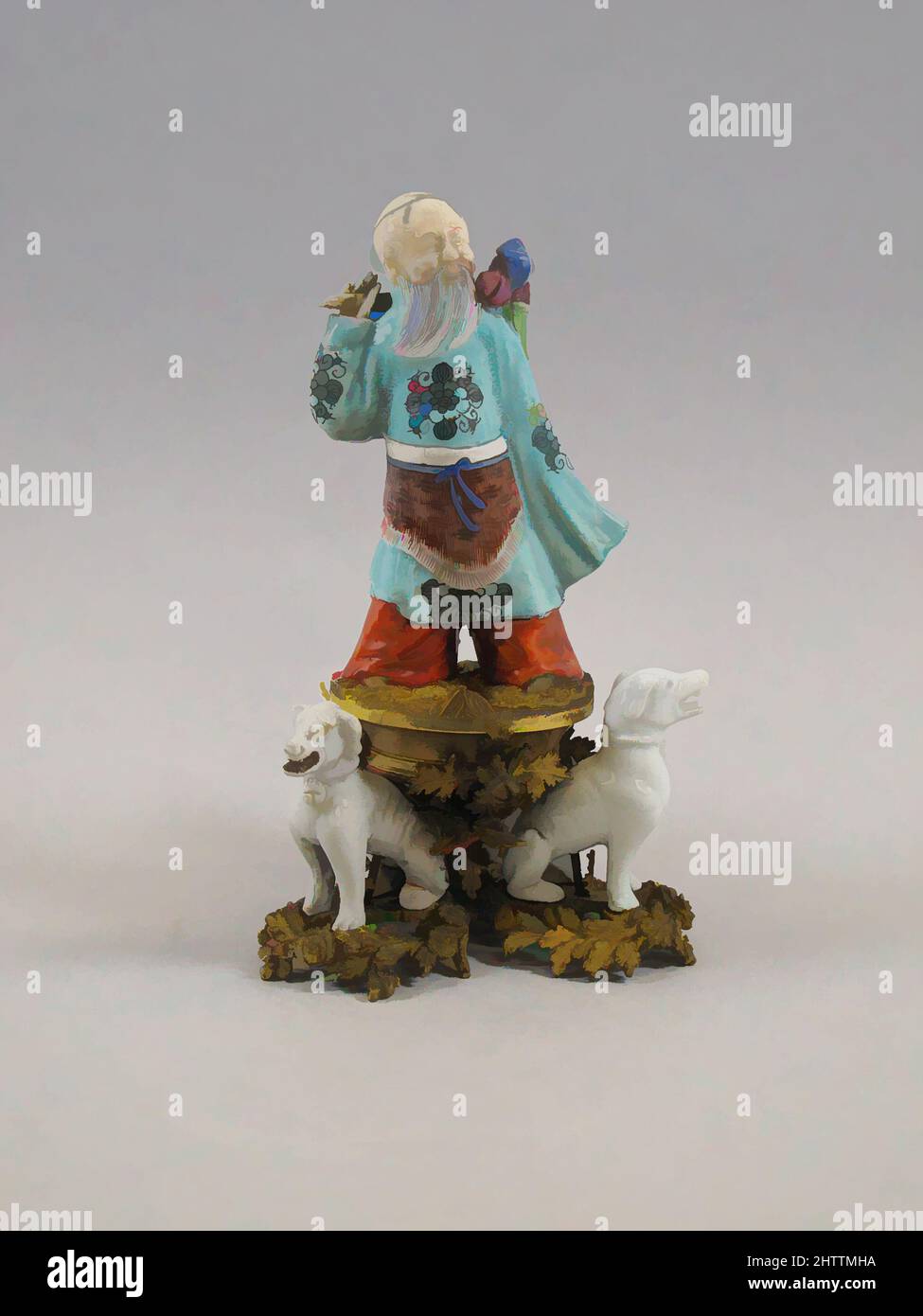Art inspiré par Shoulao, Dieu de la longévité, 18th siècle, Chine, porcelaine peinte en émail polychrome, 8 3/4 po. (22,2 cm), céramique, oeuvres classiques modernisées par Artotop avec une touche de modernité. Formes, couleur et valeur, impact visuel accrocheur sur l'art émotions par la liberté d'œuvres d'art d'une manière contemporaine. Un message intemporel qui cherche une nouvelle direction créative. Artistes qui se tournent vers le support numérique et créent le NFT Artotop Banque D'Images
