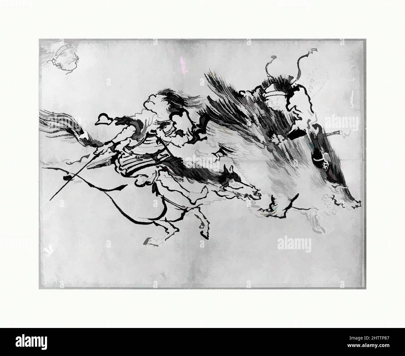 Art inspiré de deux figures, période Edo (1615–1868), 19th siècle, Japon, peinture à maté; encre sur papier (dessin de lavage ?), 10 3/8 x 14 po. (26,4 x 35,6 cm), peintures, Katsushika Hokusai (japonais, Tokyo (Edo) 1760–1849 Tokyo (Edo, œuvres classiques modernisées par Artotop avec une touche de modernité. Formes, couleur et valeur, impact visuel accrocheur sur l'art émotions par la liberté d'œuvres d'art d'une manière contemporaine. Un message intemporel qui cherche une nouvelle direction créative. Artistes qui se tournent vers le support numérique et créent le NFT Artotop Banque D'Images