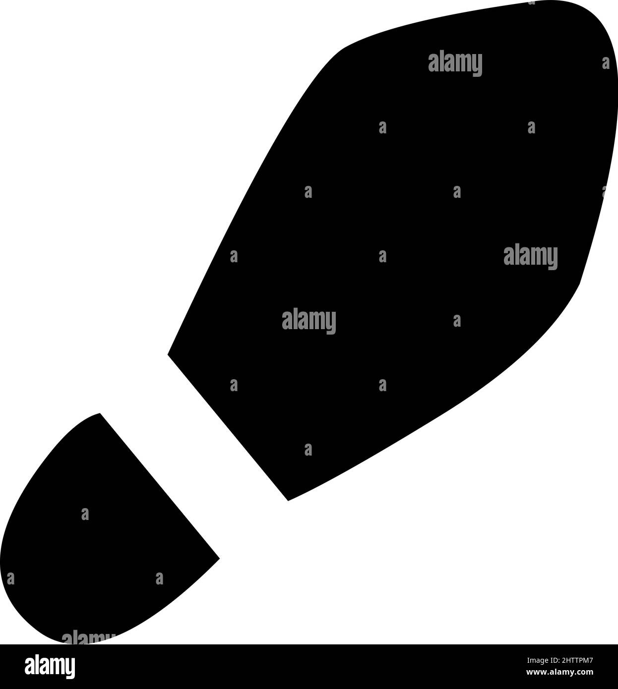 Illustration vectorielle de la silhouette noire d'un imprimé chaussure Illustration de Vecteur