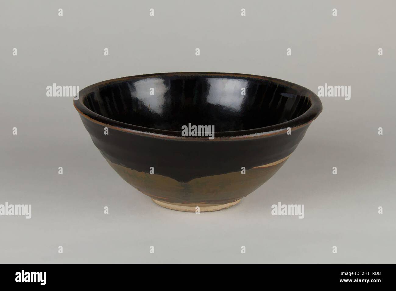 Art inspiré par Bowl, Song Dynasty (960–1279), China, grès ; glisse sombre sur les surfaces intérieures et extérieures, avec glaçage noir, H. 2 7/8 po. (7,3 cm) ; diamètre 6 7/8 po (17,5 cm) ; diam. Du pied 2 1/2 po (6,4 cm), céramique, oeuvres classiques modernisées par Artotop avec une touche de modernité. Formes, couleur et valeur, impact visuel accrocheur sur l'art émotions par la liberté d'œuvres d'art d'une manière contemporaine. Un message intemporel qui cherche une nouvelle direction créative. Artistes qui se tournent vers le support numérique et créent le NFT Artotop Banque D'Images