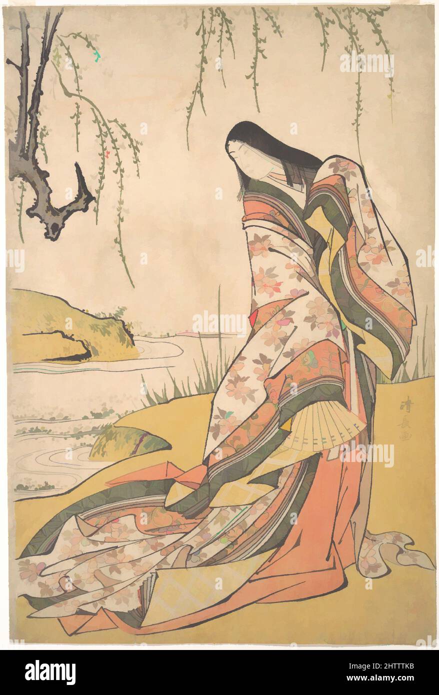 Art inspiré par Kanjo : une Dame de la Cour, période Edo (1615–1868), ca. 1790, Japon, imprimé polychrome sur bois ; encre et couleur sur papier, 15 x 10 po. (38,1 x 25,4 cm), Prints, Torii Kiyonaga (japonais, 1752–1815), le placement de femmes dans des environnements extérieurs de Kiyonaga a ouvert la voie à la, des œuvres classiques modernisées par Artotop avec une touche de modernité. Formes, couleur et valeur, impact visuel accrocheur sur l'art émotions par la liberté d'œuvres d'art d'une manière contemporaine. Un message intemporel qui cherche une nouvelle direction créative. Artistes qui se tournent vers le support numérique et créent le NFT Artotop Banque D'Images