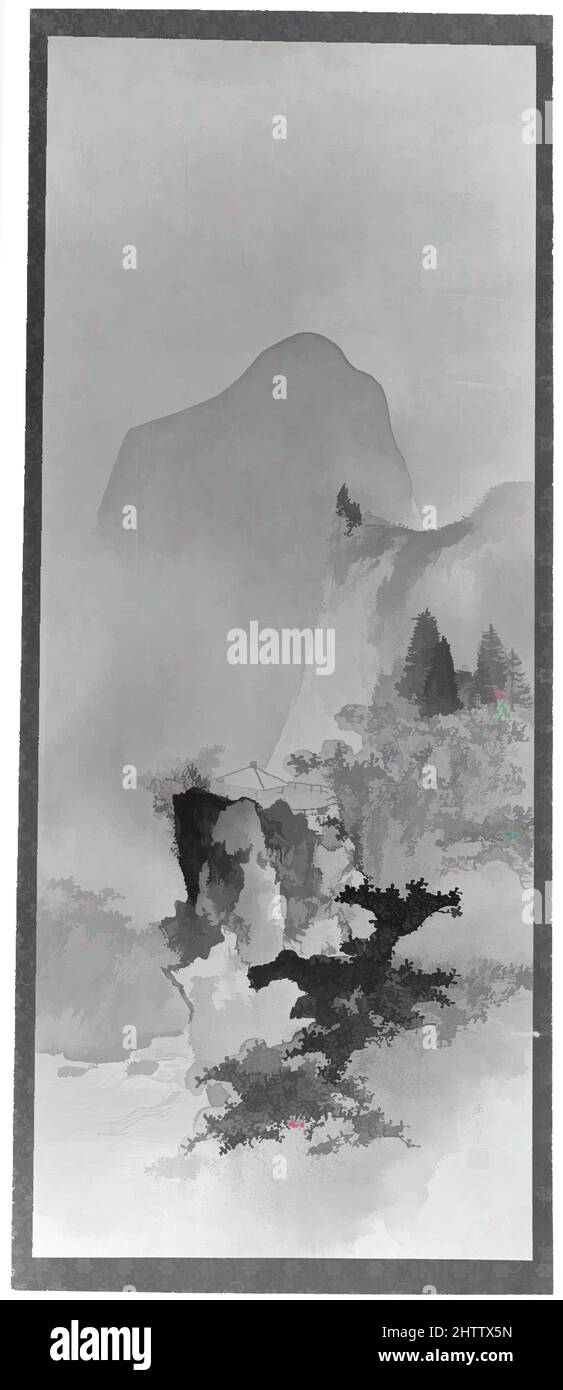 Art inspiré du paysage de printemps, période Meiji (1868–1912), 20th siècle, Japon, encre et couleur sur soie, 51 7/8 x 21 5/8 po. (131,8 x 54,9 cm), peintures, Kawabata Gyokushō (japonais, 1842–1913, oeuvres classiques modernisées par Artotop avec une touche de modernité. Formes, couleur et valeur, impact visuel accrocheur sur l'art émotions par la liberté d'œuvres d'art d'une manière contemporaine. Un message intemporel qui cherche une nouvelle direction créative. Artistes qui se tournent vers le support numérique et créent le NFT Artotop Banque D'Images