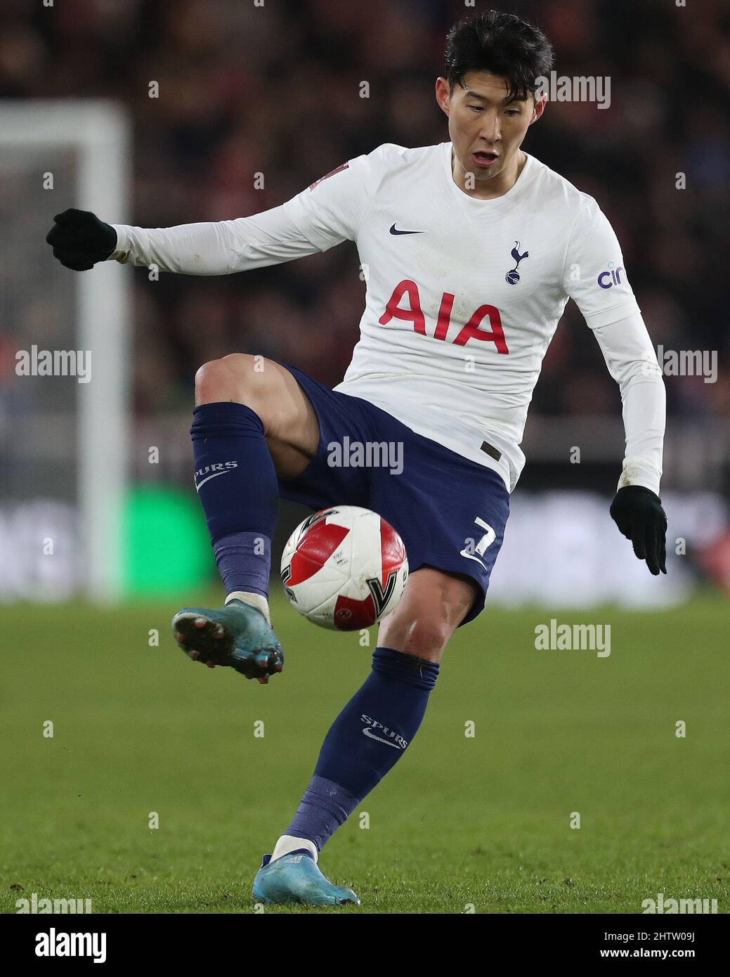MIDDLESBROUGH, ROYAUME-UNI. 1st MARS Tottenham Hotspur's son Heung-min lors de la coupe FA Cinquième partie entre Middlesbrough et Tottenham Hotspur au stade Riverside, à Middlesbrough, le mardi 1st mars 2022. (Credit: Mark Fletcher | MI News) Credit: MI News & Sport /Alay Live News Banque D'Images