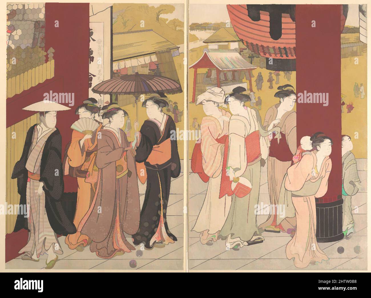 Art inspiré par Print, époque Edo (1615–1868), env. 1789, Japon, impression de blocs de bois polychromes ; encre et couleur sur papier, image (chacun) : 14 7/8 × 10 po. (37,8 × 25,4 cm), tirages, Katsukawa Shunchō (japonais, active ca. 1783–95, œuvres classiques modernisées par Artotop avec une touche de modernité. Formes, couleur et valeur, impact visuel accrocheur sur l'art émotions par la liberté d'œuvres d'art d'une manière contemporaine. Un message intemporel qui cherche une nouvelle direction créative. Artistes qui se tournent vers le support numérique et créent le NFT Artotop Banque D'Images