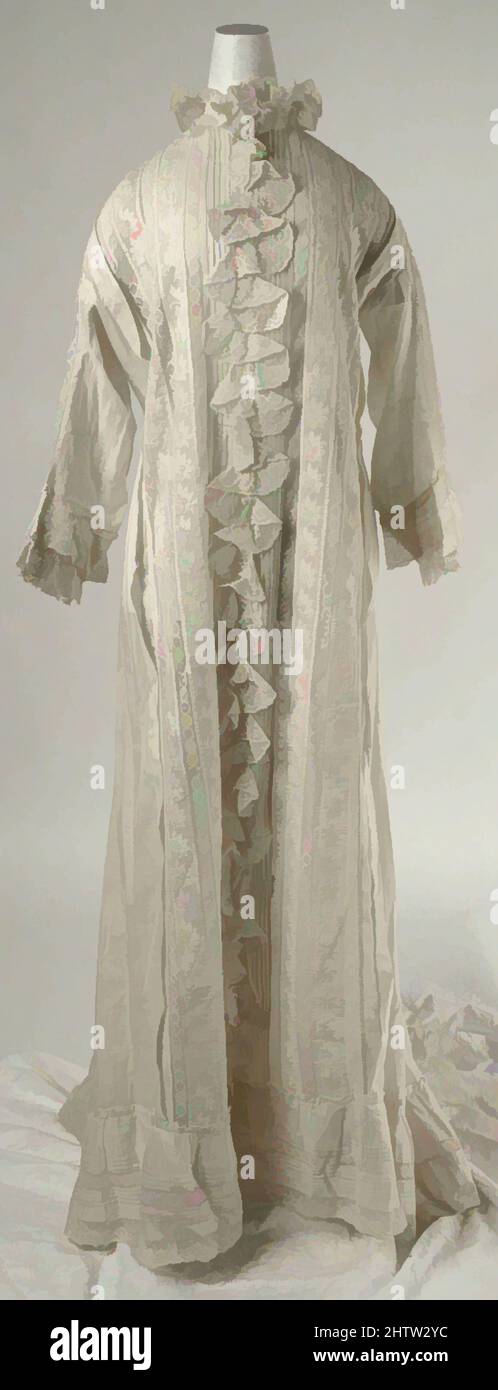 Art inspiré par Wedding ensemble, 1883, américain ou européen, coton, oeuvres classiques modernisées par Artotop avec une touche de modernité. Formes, couleur et valeur, impact visuel accrocheur sur l'art émotions par la liberté d'œuvres d'art d'une manière contemporaine. Un message intemporel qui cherche une nouvelle direction créative. Artistes qui se tournent vers le support numérique et créent le NFT Artotop Banque D'Images