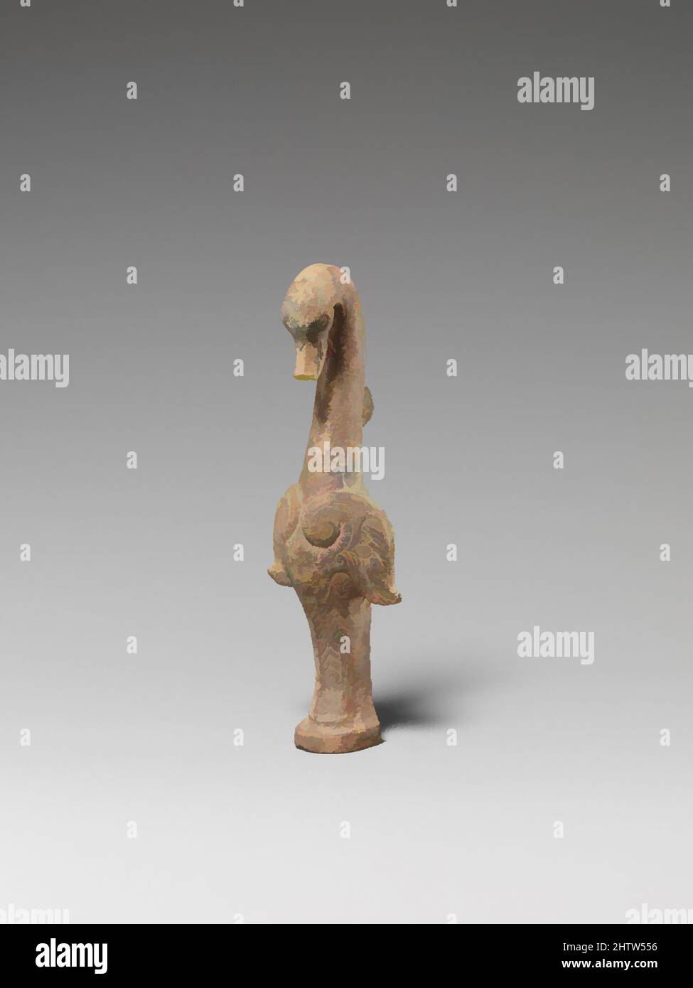 Art inspiré par Bird, dynastie Zhou de la fin de l'est (770–256 av. J.-C.), Chine, Bronze, H. 3 1/4 po. (8,3 cm), Metalwork, oeuvres classiques modernisées par Artotop avec une touche de modernité. Formes, couleur et valeur, impact visuel accrocheur sur l'art émotions par la liberté d'œuvres d'art d'une manière contemporaine. Un message intemporel qui cherche une nouvelle direction créative. Artistes qui se tournent vers le support numérique et créent le NFT Artotop Banque D'Images