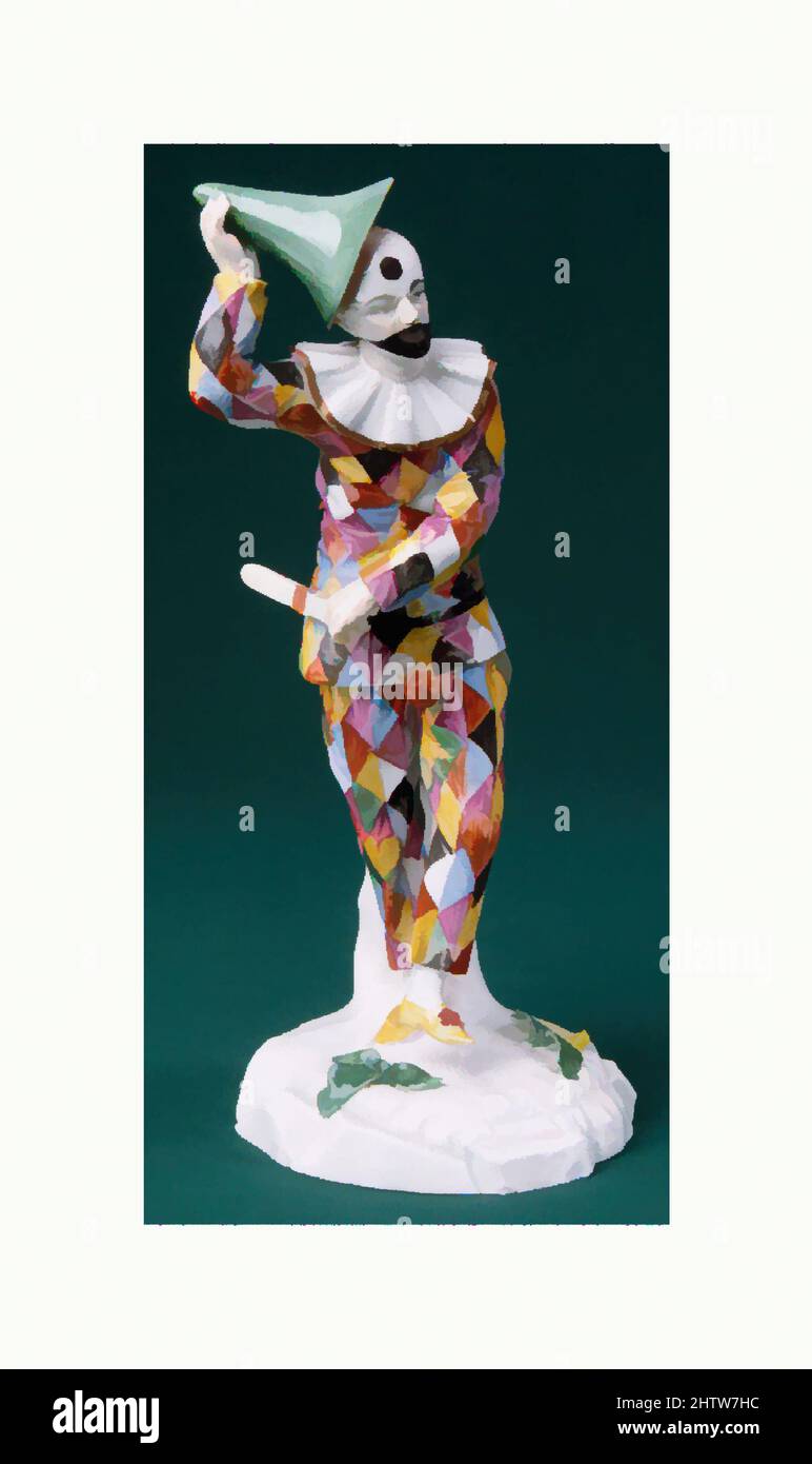 Art inspiré par Harlequin, Californie. 1770, allemand, Fulda, porcelaine à pâte dure, hauteur : 5 9/16 po. (14,1 cm), céramique-porcelaine, oeuvres classiques modernisées par Artotop avec une touche de modernité. Formes, couleur et valeur, impact visuel accrocheur sur l'art émotions par la liberté d'œuvres d'art d'une manière contemporaine. Un message intemporel qui cherche une nouvelle direction créative. Artistes qui se tournent vers le support numérique et créent le NFT Artotop Banque D'Images