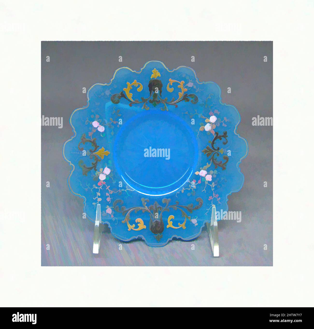 Art inspiré par le plat, 1830–40, Bohême, verre, Diam. 6 po (15,2 cm.), verre, oeuvres classiques modernisées par Artotop avec une touche de modernité. Formes, couleur et valeur, impact visuel accrocheur sur l'art émotions par la liberté d'œuvres d'art d'une manière contemporaine. Un message intemporel qui cherche une nouvelle direction créative. Artistes qui se tournent vers le support numérique et créent le NFT Artotop Banque D'Images