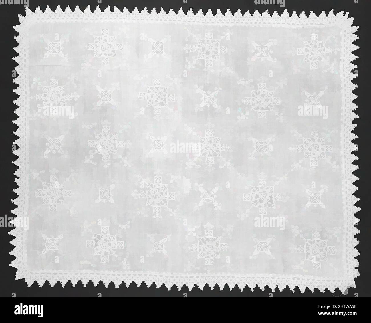 Art inspiré par Mat, 16th Century, italien, lin, dentelle bobin, L. 18 x W. 14 pouces, textiles-lacets, oeuvres classiques modernisées par Artotop avec une touche de modernité. Formes, couleur et valeur, impact visuel accrocheur sur l'art émotions par la liberté d'œuvres d'art d'une manière contemporaine. Un message intemporel qui cherche une nouvelle direction créative. Artistes qui se tournent vers le support numérique et créent le NFT Artotop Banque D'Images