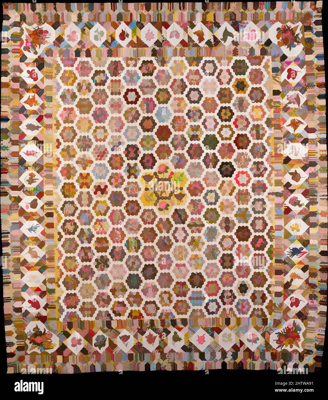 Broderie Crewel Ancienne - Milieu Du 20ème Siècle - Fait Main Aux USA - Occasion - Artisanat Vintage & Décoration Murale