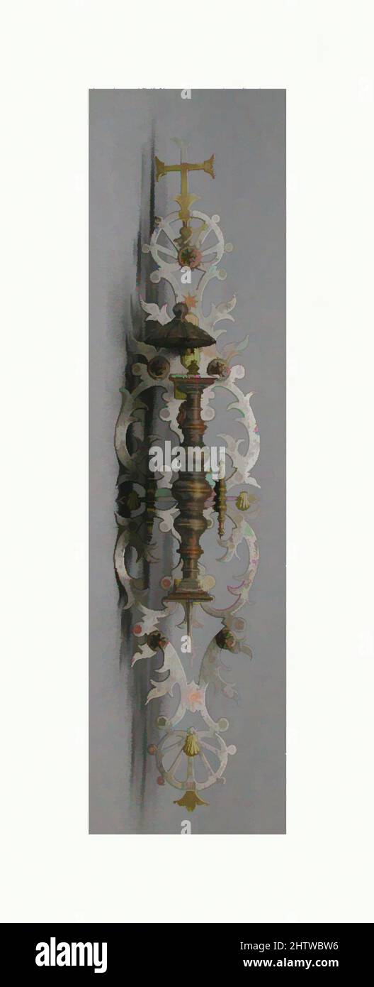 Art inspiré par poignée et escutcheon avec serrure, 18th siècle, espagnol, fer, laiton et cuivre, Poignée et douille : 13 3/4 x 3 x 4 7/8 po. (34,9 x 7,6 x 12,4 cm), Metalwork-Iron, œuvres classiques modernisées par Artotop avec une touche de modernité. Formes, couleur et valeur, impact visuel accrocheur sur l'art émotions par la liberté d'œuvres d'art d'une manière contemporaine. Un message intemporel qui cherche une nouvelle direction créative. Artistes qui se tournent vers le support numérique et créent le NFT Artotop Banque D'Images