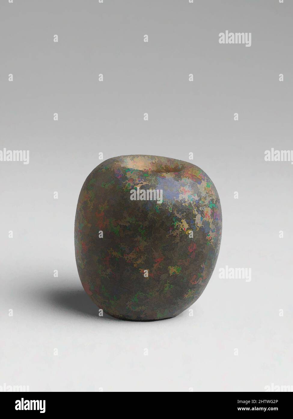 Art inspiré par la tête de gabbro mace, âge de bronze précoce, env. 2500–1900 C.-B., chypriote, gabbro, H. : 1 15/16 po. (4,9 cm), divers-Pierre, sphérique avec un trou à travers le centre, oeuvres classiques modernisées par Artotop avec une touche de modernité. Formes, couleur et valeur, impact visuel accrocheur sur l'art émotions par la liberté d'œuvres d'art d'une manière contemporaine. Un message intemporel qui cherche une nouvelle direction créative. Artistes qui se tournent vers le support numérique et créent le NFT Artotop Banque D'Images
