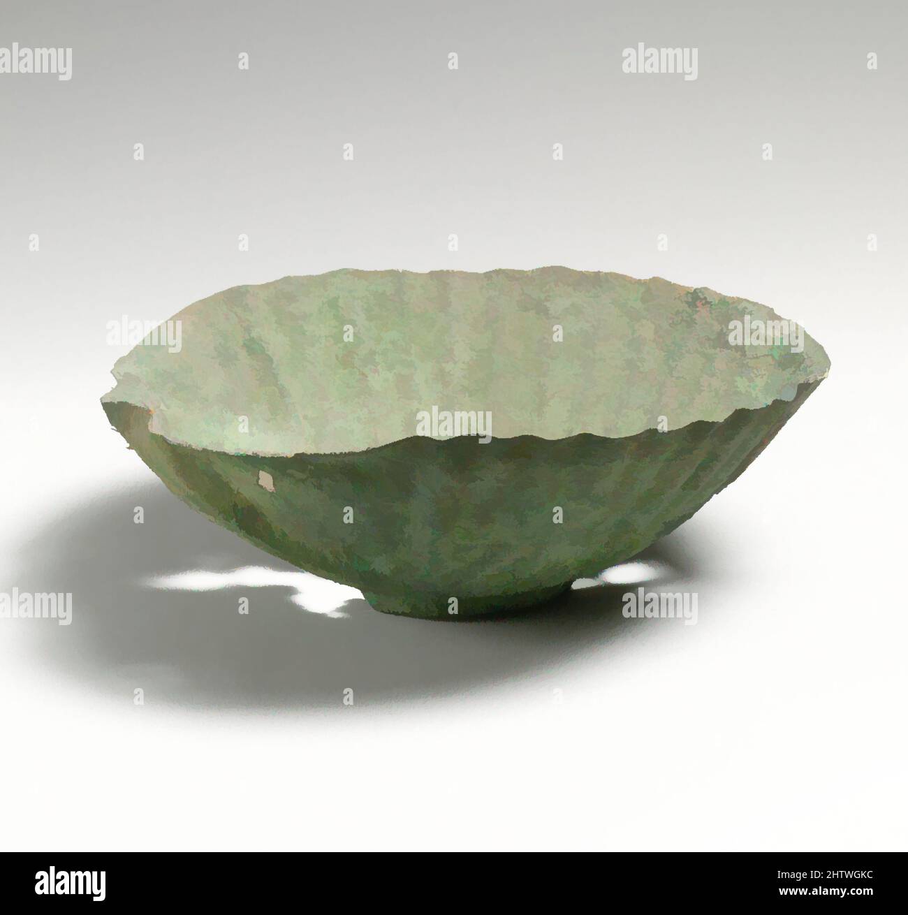 Art inspiré par Bowl, cannelé, chypriote, Bronze, 1 15/16in. (4,9cm), bronzes, oeuvres classiques modernisées par Artotop avec une touche de modernité. Formes, couleur et valeur, impact visuel accrocheur sur l'art émotions par la liberté d'œuvres d'art d'une manière contemporaine. Un message intemporel qui cherche une nouvelle direction créative. Artistes qui se tournent vers le support numérique et créent le NFT Artotop Banque D'Images