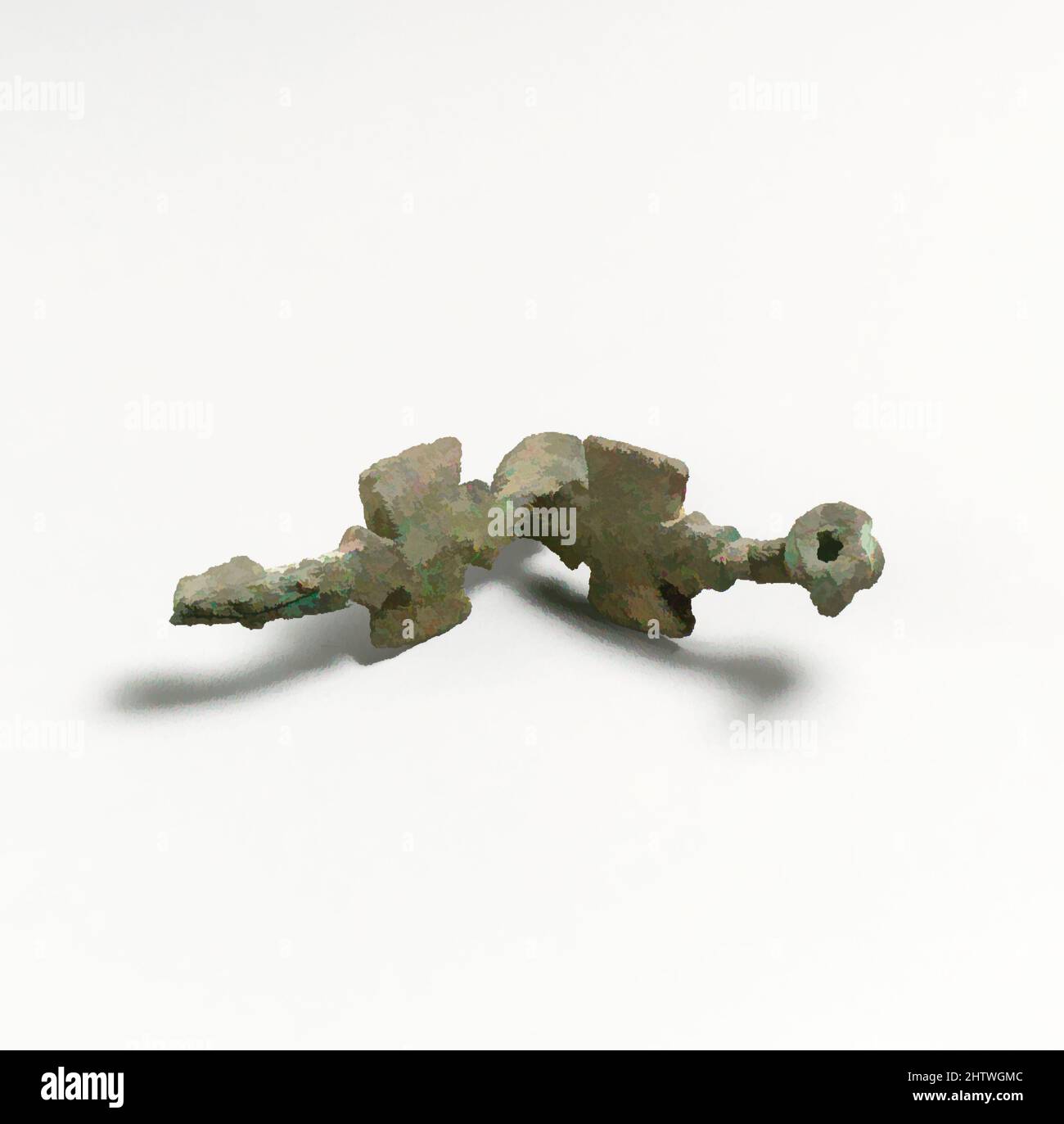 Art inspiré par Fibula, grec, chypriote, Bronze, autre: 3 1/8in. (7,9cm), bronzes, oeuvres classiques modernisées par Artotop avec une touche de modernité. Formes, couleur et valeur, impact visuel accrocheur sur l'art émotions par la liberté d'œuvres d'art d'une manière contemporaine. Un message intemporel qui cherche une nouvelle direction créative. Artistes qui se tournent vers le support numérique et créent le NFT Artotop Banque D'Images