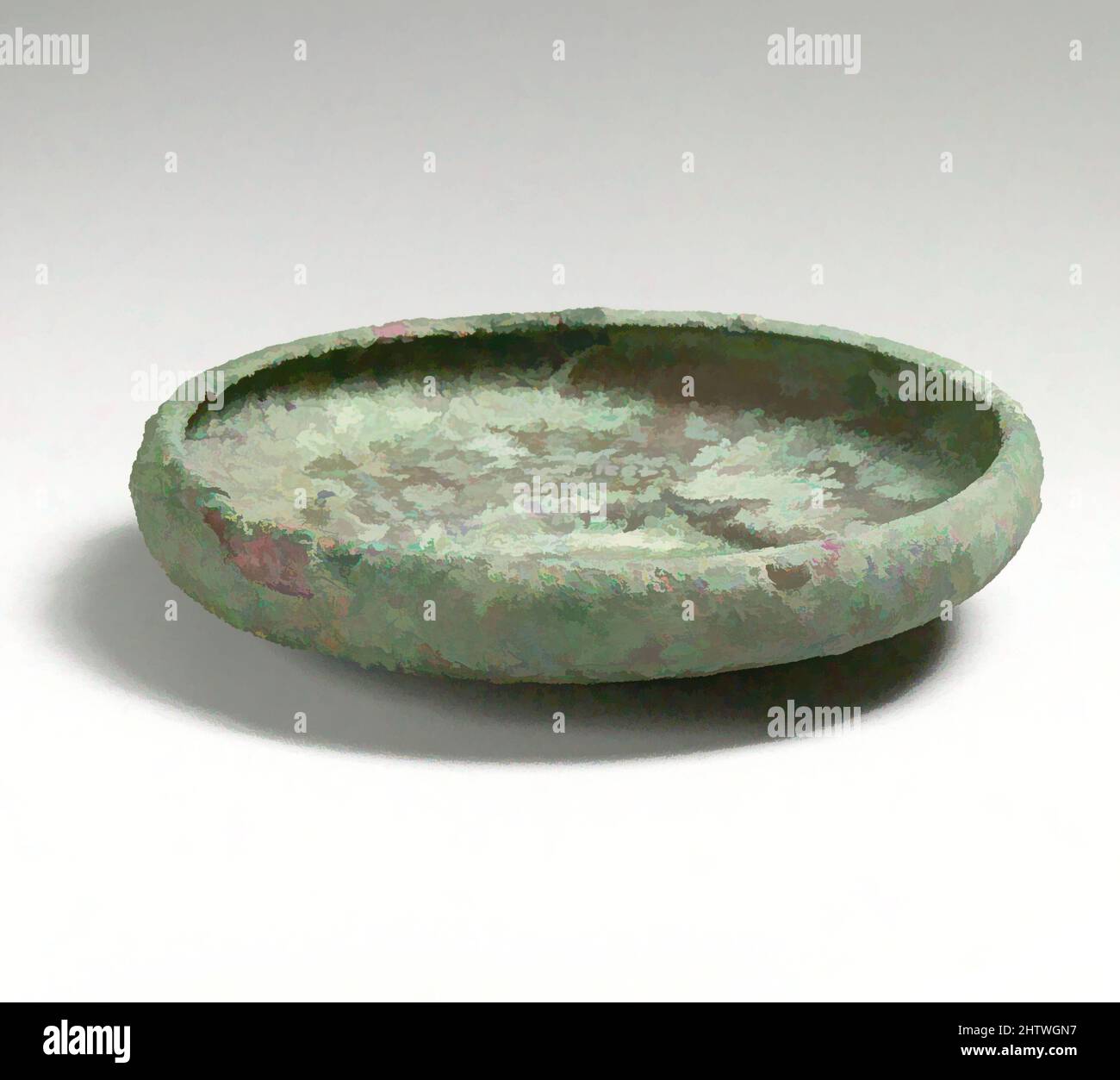 Art inspiré par Bowl, chypriote, Bronze, 1 15/16in. (4,9cm), bronzes, oeuvres classiques modernisées par Artotop avec une touche de modernité. Formes, couleur et valeur, impact visuel accrocheur sur l'art émotions par la liberté d'œuvres d'art d'une manière contemporaine. Un message intemporel qui cherche une nouvelle direction créative. Artistes qui se tournent vers le support numérique et créent le NFT Artotop Banque D'Images