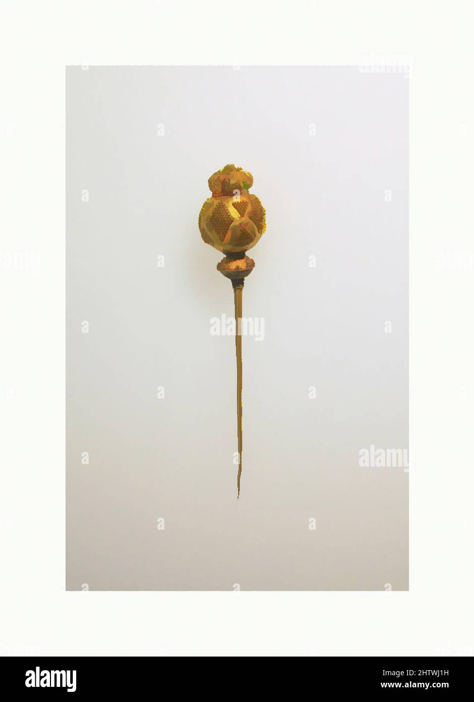 Art inspiré par PIN, 7th–5th siècle avant J.-C., étrusque, OR, autre: 3 13/16 × 3/4 po. (9,7 × 1,9 cm), Or et argent, oeuvres classiques modernisées par Artotop avec une touche de modernité. Formes, couleur et valeur, impact visuel accrocheur sur l'art émotions par la liberté d'œuvres d'art d'une manière contemporaine. Un message intemporel qui cherche une nouvelle direction créative. Artistes qui se tournent vers le support numérique et créent le NFT Artotop Banque D'Images