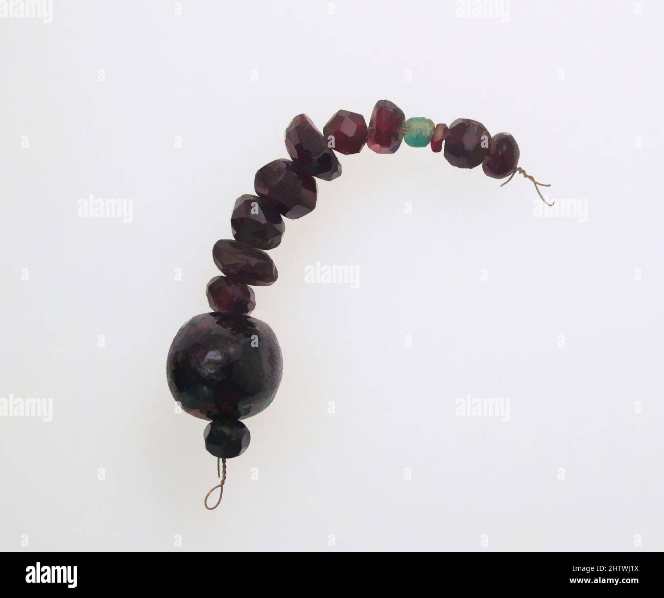 Art inspiré par Beads ?, Garnet, beryl ?, diamètre (plus grande perle) : 5/8 po. (1,5 cm), Or et argent, oeuvres classiques modernisées par Artotop avec une touche de modernité. Formes, couleur et valeur, impact visuel accrocheur sur l'art émotions par la liberté d'œuvres d'art d'une manière contemporaine. Un message intemporel qui cherche une nouvelle direction créative. Artistes qui se tournent vers le support numérique et créent le NFT Artotop Banque D'Images