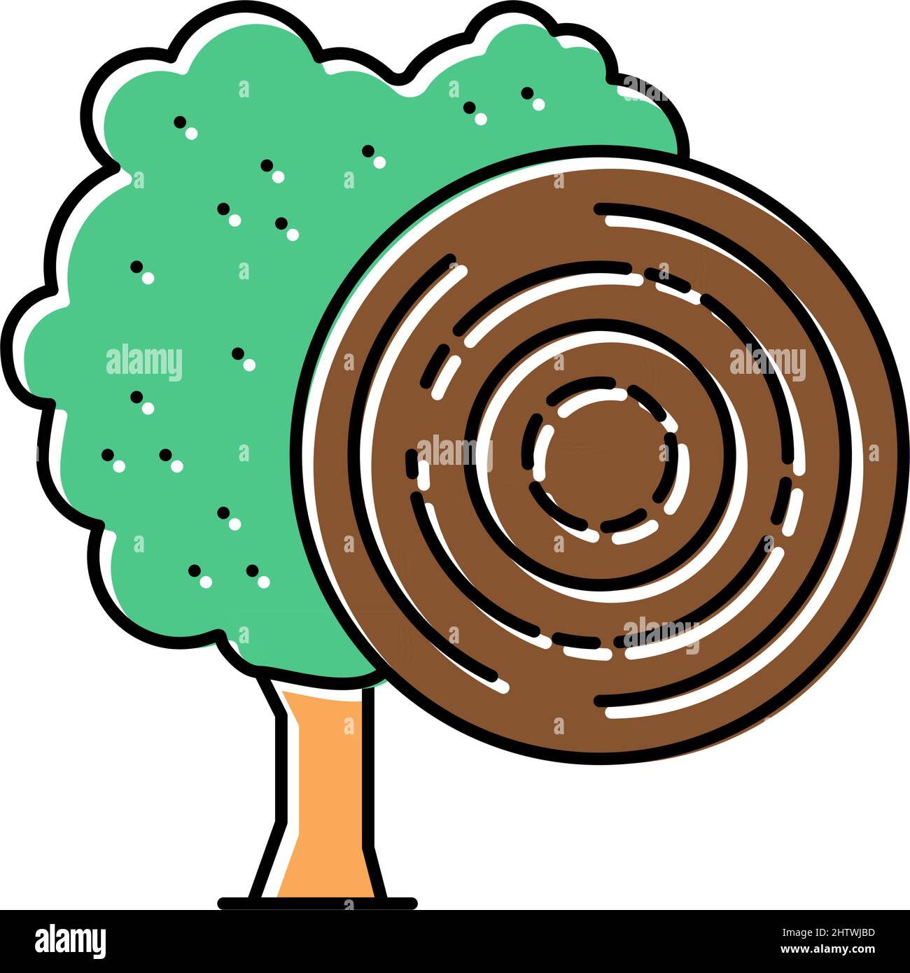 illustration vectorielle d'icône de couleur de bois de rose Illustration de Vecteur