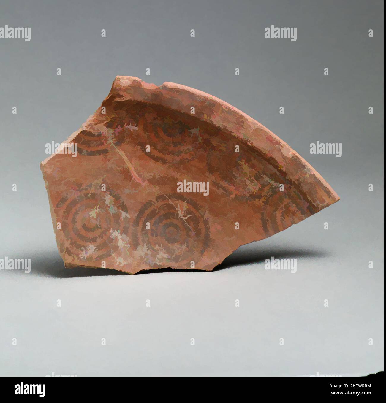 Art inspiré par vase fragment, géométrique, grec oriental/Sardes, Lydian, terre cuite, Total: 5 13/16 x 4in. (14,8 x 10,1cm), vases, oeuvres classiques modernisées par Artotop avec une touche de modernité. Formes, couleur et valeur, impact visuel accrocheur sur l'art émotions par la liberté d'œuvres d'art d'une manière contemporaine. Un message intemporel qui cherche une nouvelle direction créative. Artistes qui se tournent vers le support numérique et créent le NFT Artotop Banque D'Images