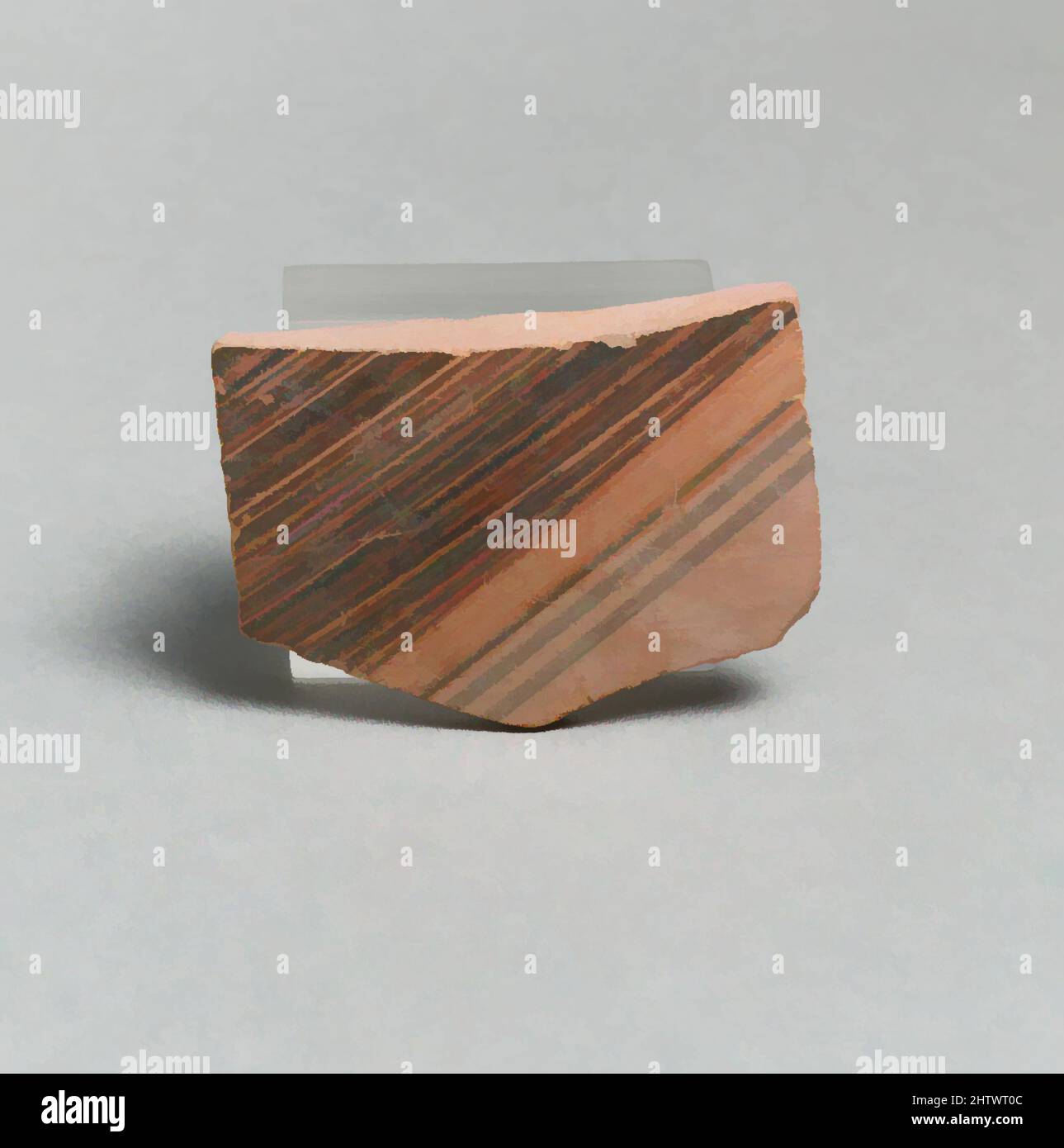 Art inspiré par vase fragment, grec oriental/Sardes, Lydian, terre cuite, H. 1 15/16 po. (5 cm), vases, oeuvres classiques modernisées par Artotop avec une touche de modernité. Formes, couleur et valeur, impact visuel accrocheur sur l'art émotions par la liberté d'œuvres d'art d'une manière contemporaine. Un message intemporel qui cherche une nouvelle direction créative. Artistes qui se tournent vers le support numérique et créent le NFT Artotop Banque D'Images