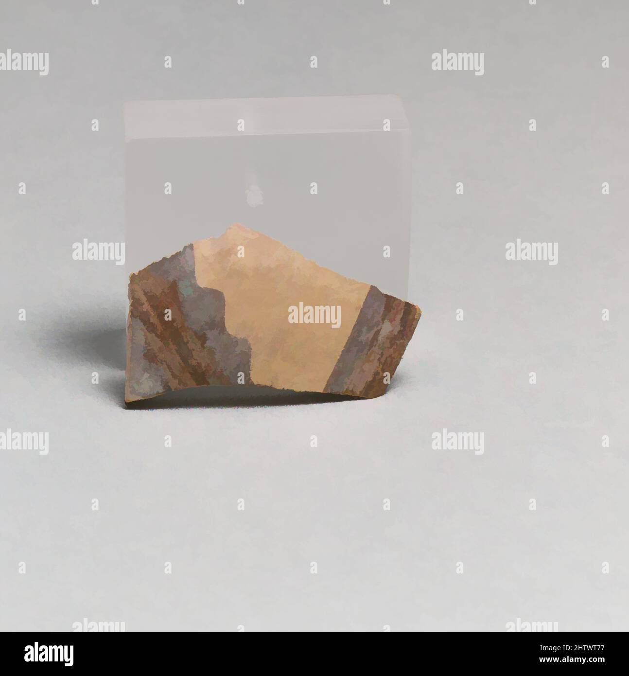 Art inspiré par Vase fragment, Néolithique, deuxième période, ca. 4000–3000 C.-B., Néolithique, gonia, terre cuite, longueur 1 5/16in. (3,3cm), vases, oeuvres classiques modernisées par Artotop avec une touche de modernité. Formes, couleur et valeur, impact visuel accrocheur sur l'art émotions par la liberté d'œuvres d'art d'une manière contemporaine. Un message intemporel qui cherche une nouvelle direction créative. Artistes qui se tournent vers le support numérique et créent le NFT Artotop Banque D'Images