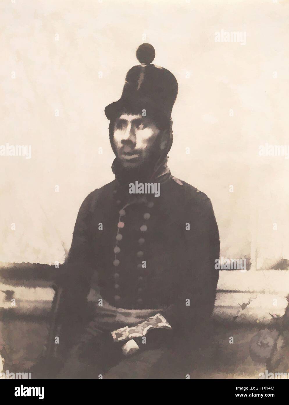 Art inspiré par Soldier, 1845–50, imprimé sur papier salé à partir de papier négatif, image : 4 3/16 × 3 3/16 po. (10,6 × 8,1 cm), photographies, Calvert Richard Jones (Britannique, Swansea, pays de Galles 1802–1877 Bath, Angleterre, œuvres classiques modernisées par Artotop avec une touche de modernité. Formes, couleur et valeur, impact visuel accrocheur sur l'art émotions par la liberté d'œuvres d'art d'une manière contemporaine. Un message intemporel qui cherche une nouvelle direction créative. Artistes qui se tournent vers le support numérique et créent le NFT Artotop Banque D'Images