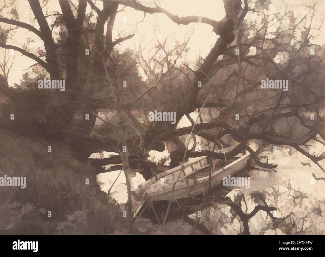 Art inspiré par Etang, ville-d'Avray, 1923–25, imprimé argent mat à partir de négatif verre, image: 17,4 x 22,5 cm (6 7/8 x 8 7/8 po), photographies, Eugène Atget (français, Libourne 1857–1927 Paris, œuvres classiques modernisées par Artotop avec une touche de modernité. Formes, couleur et valeur, impact visuel accrocheur sur l'art émotions par la liberté d'œuvres d'art d'une manière contemporaine. Un message intemporel qui cherche une nouvelle direction créative. Artistes qui se tournent vers le support numérique et créent le NFT Artotop Banque D'Images