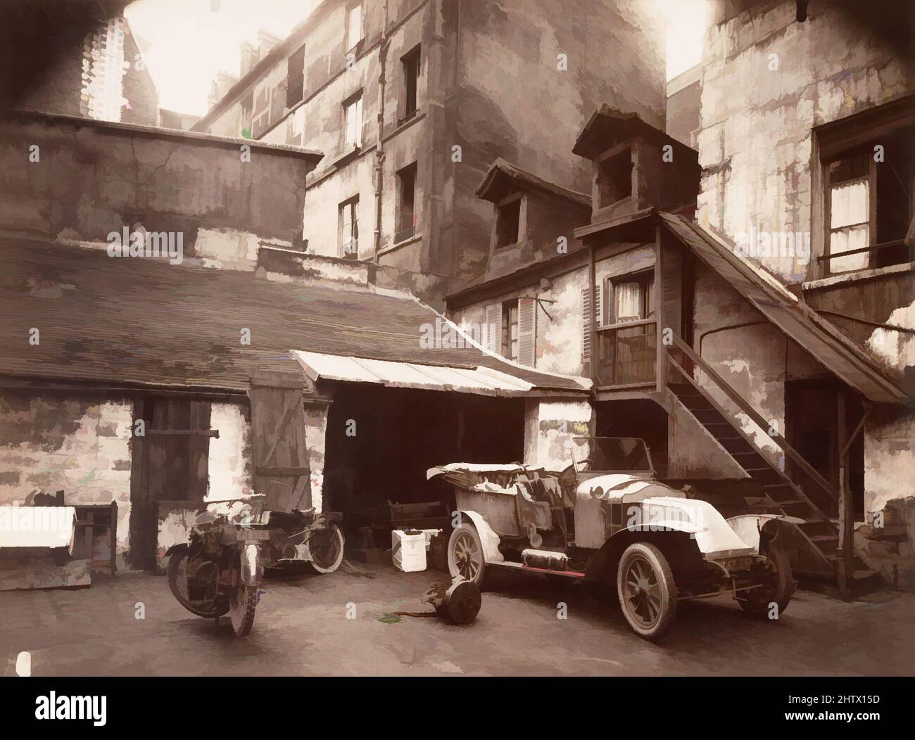 Eugène Atget, Cour, 7 rue de Valence, 1922 Photo Stock - Alamy